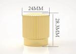 Luxury Zamac Creative Vertical Stripe Style Perfume Bottle Cover 15Mm Gold Metal