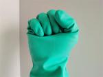 15mil 3D Diamond Grain Nitrile Heavy Duty Industry Gloves Flocking Puncture