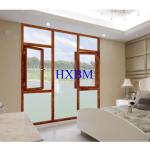 Strong Frame Wood Effect Aluminium Windows, Integrated Larch Wood Alu Wood