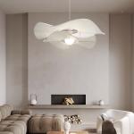 Nordic Cream Style Fabric Led Pendant Lights For Living Room Bedroom Bar Flower