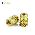 Anti Skid Arabesque Knurled Copper Insert Nut High Precision Nutsert For Plastic