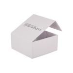 White Color Paper Box With Magnetic Closure Recycled Eco Friendly