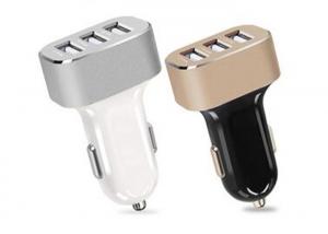 Wholesale portable Travel charger 3 port USB car charger for mobile phone