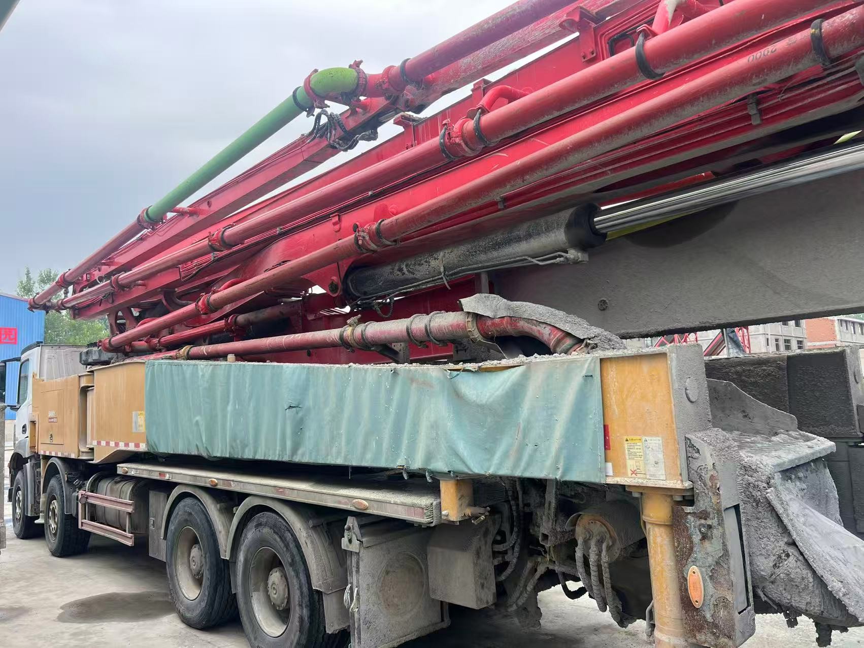 2020 Sany concrete pump truck 56m installed Arocs Mercedes chassis price