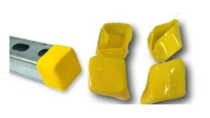 China Custom Colorful Rubber pvc Channel over End Caps wholesale