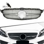 Car Front Bumper Grille Grill For Mercedes Benz C Class W205 2014-2018 Diamond