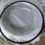 14 Inch 16 Inch Glass Clear Charger Plates With Black Rim For Wedding Events