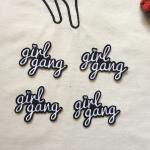Hot Fix Motif LETTER CARTON Embroidery Applique