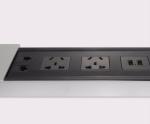 Aluminum Alloy Conference Table Socket Multimedia Information Box , Multi -