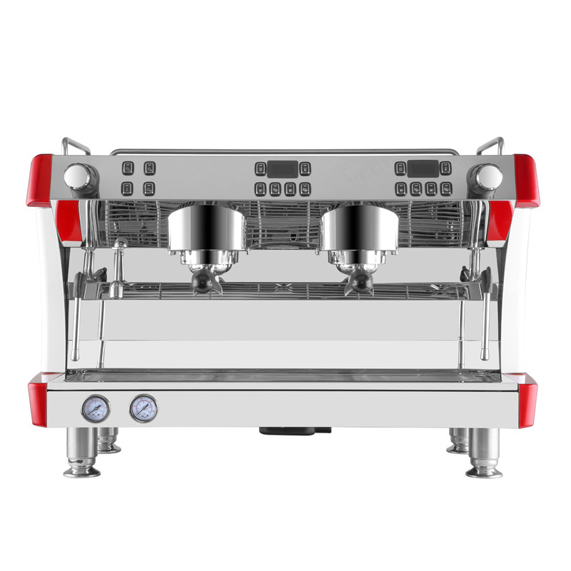 Red Nespresso Cappuccino Maker , Two Group Coffee Machine For Coffee Shop