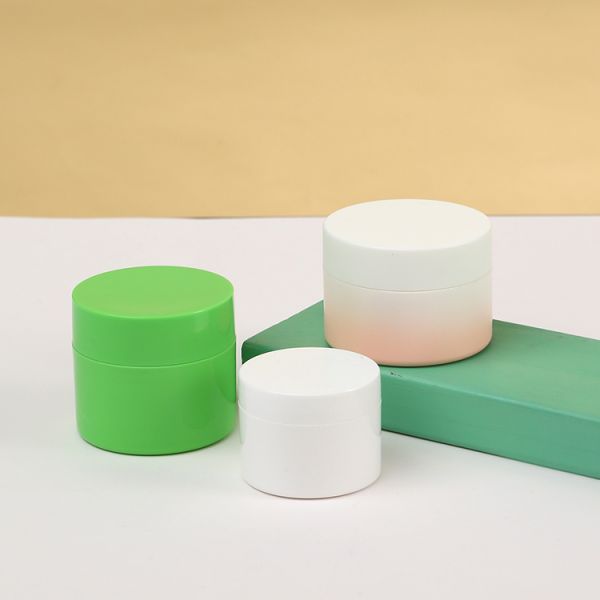 Wheat Biodegradable Cosmetic Containers Recyclable 100% PCR PLA Material Straw Cream Jar Green 2oz 3oz 8oz Free Samples