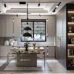 Free Design Custom Wood Veneer Kitchen Cabinet Modern Classic Wood Kitchen
