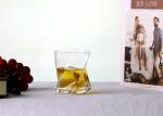 Golden Rim Hand Blown 90mm 10 Oz Whiskey Glasses Irregular Shape
