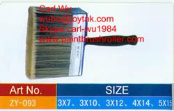China Natural bristle Chinese bristle synthetic mix shed fence ceiling wall paint brush wood plastic handle 5 inch WB-021 wholesale