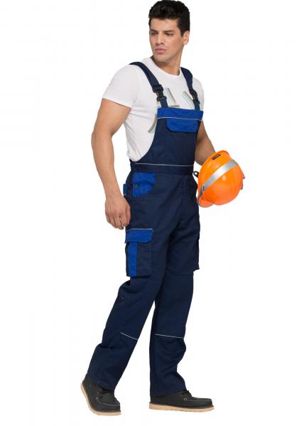Quality Professional Sewing Bib Work Pants / Twil Fabric Mens Bib Overall Dungarees for sale