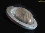 Anti Glare Glass LED Light Lens With Silicone Gasket Aluminum Ring