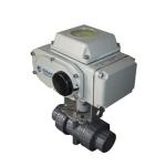 Dn40 Motorized PVC Ball Valve V Type High Chemical Resistance