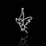 S925 Anchor Shape Plain Silver Pendant Sailor Symbol No Stones For Men