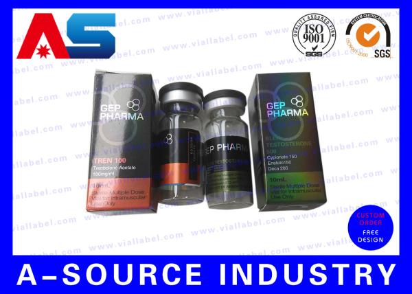 Medicine Glass Vial Box With Hologram Laser Printing , 10ml Content medicine