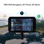 5 Inch Touch IPX7 Waterproof Motorcycle Navigator with CarPlay and Android Auto