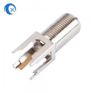 China Telecommunication RF CNC Machine Hardware F Type Connector Female For Coaxial Cable wholesale