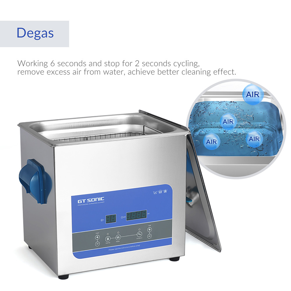 200W 10L Ultrasonic Food Cleaner Stainless Steel Jewelry For Small Metal Parts