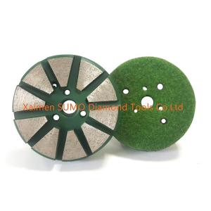 China 3 inch 10 double arc Segments Velcro Backed concrete grinding disc for Stonekor concrete grinder wholesale