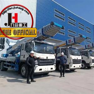 China China Hot Sale JIUHE/JH 28m 32m 36m 45m 65m Aerial Ladder Truck Mobile Elevator High Work Platform For Turkey wholesale