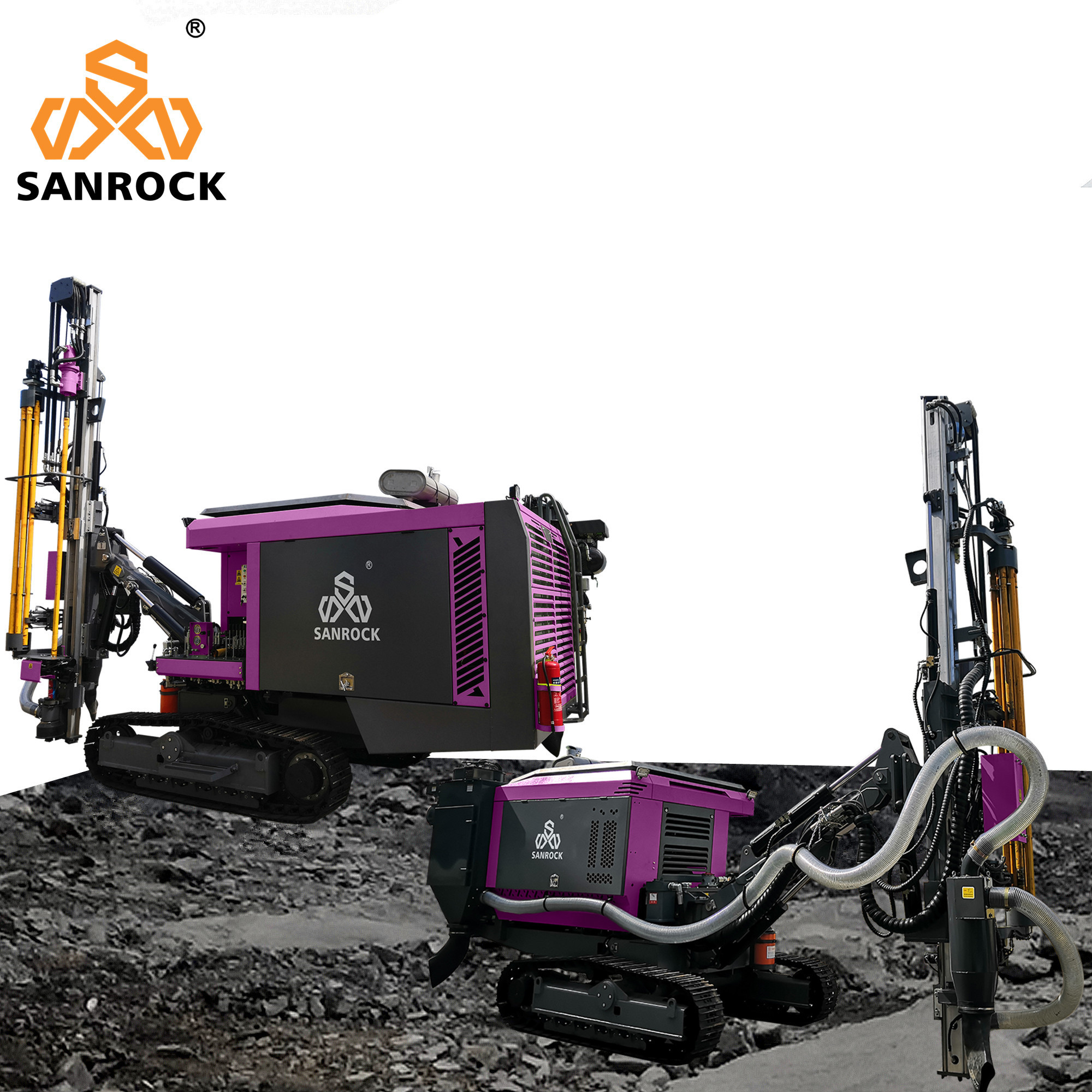 Mining Integrated Drilling Equipment Hydraulic Rotary Borehole Crawler DTH Drilling Rig