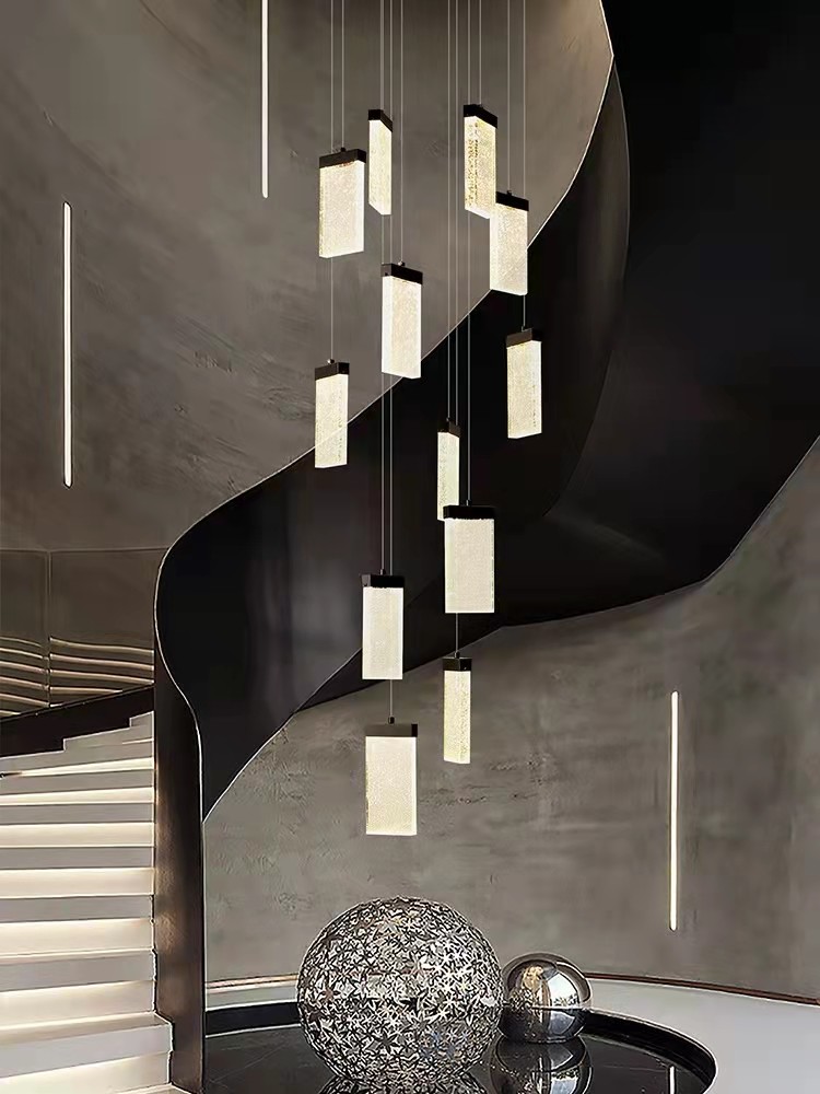 Bright Hotel Wedding Modern Crystal Pendant Light Length 20cm