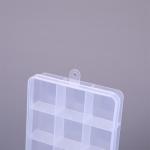 15 Grid Plastic Jewelry Organizer Box Pink Removable Dividers