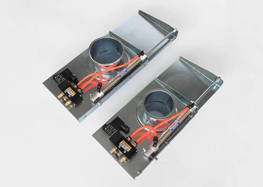 Pneumatic Sliding Damper / Duct Zone Dampers For Dust Collection System