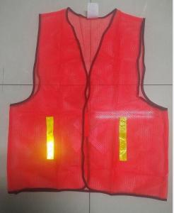 China Net Type Orange Mesh Safety Vest wholesale