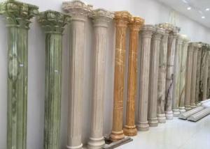 China Decorative Pedestals Natural Stone Columns , Multi - Color Marble Columns wholesale
