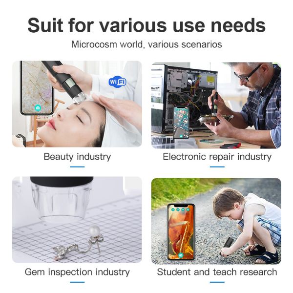 1000X Wifi Electron 480P USB Camera Microscope