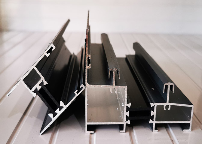 PVDF Coating 2.2mm Aluminum Door Frame Extrusions Profile