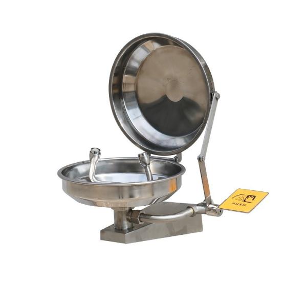 Wall-mounted type stainless steel cover eye washer, eye wash station, auto open