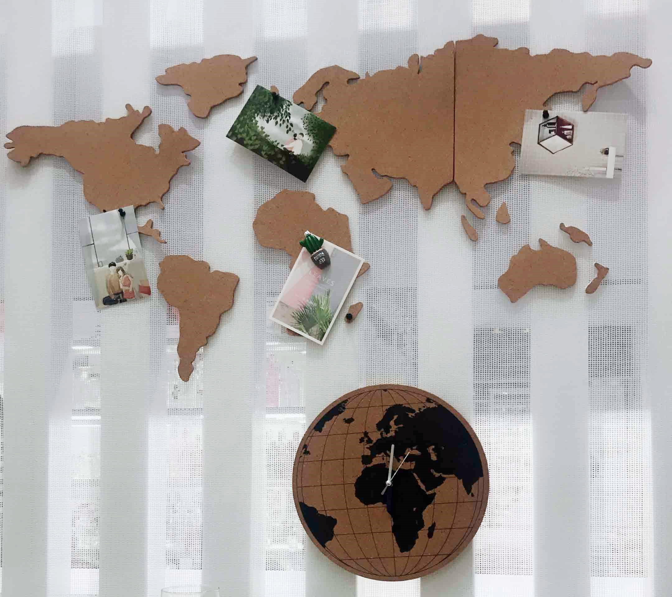OEM Self Stick Adhesive Cork Board Push Pin Travel World Map Board