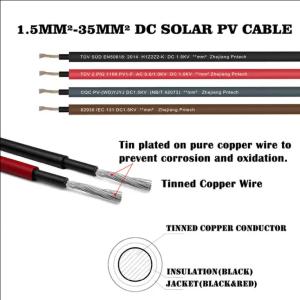 China Roll Packaging Solar Direct Current Cable With Copper Conductor wholesale