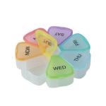 7 Day Weekly Pill Medicine Dispenser Box Flower Shape 7 Cases Vitamin Fish Oil