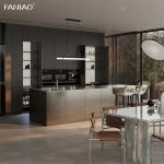 Modern Designs Stainless Steel Custom Furniture I Shaped Kitchen Cabinets Wood