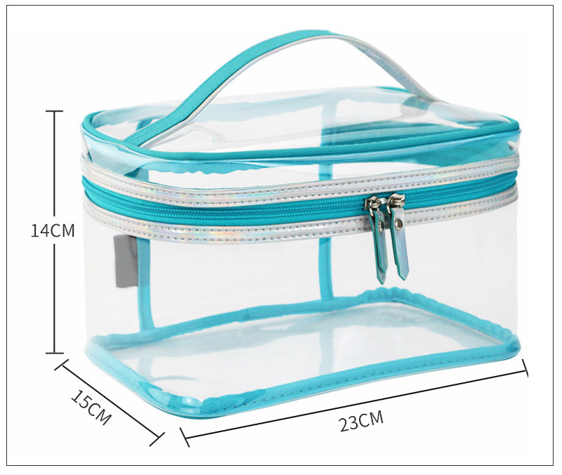 Clear PVC Travel Handle Transparent Cosmetic Bag