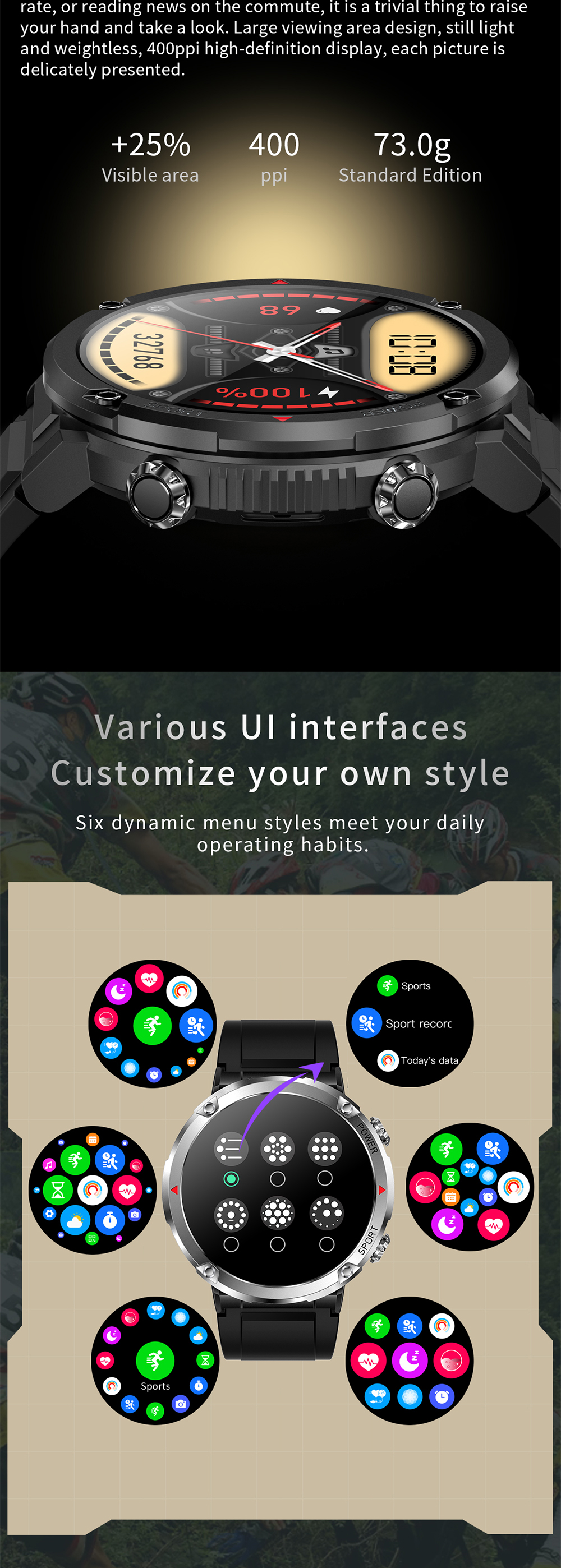 T30 BT Call Smart Watch Sports Men Women 1.6inch Round ScreenReloj Outdoor