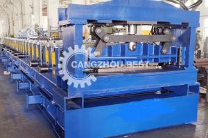 China Galvanized Sheet Floor Deck Roll Forming Machine , Roof Tile Roll Forming Machine wholesale