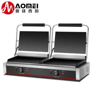 China Full Flat 2in1 Double Plate Panini Sandwich Press Electric Contact Grill for Commercial wholesale