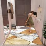 120*160cm Household Door Floor Carpet Rug Marble Entrance Corridor Mat