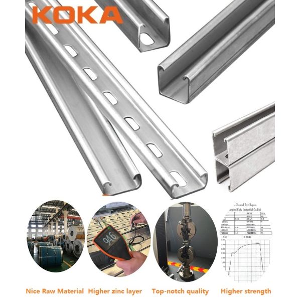 Construction Electrical Galvanized 41X124 Slotted Back to Back Strut Channel