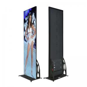 China LED Poster Board P2.5 Indoor Screen Floor Standing Kiosk Wifi 4G Control wholesale