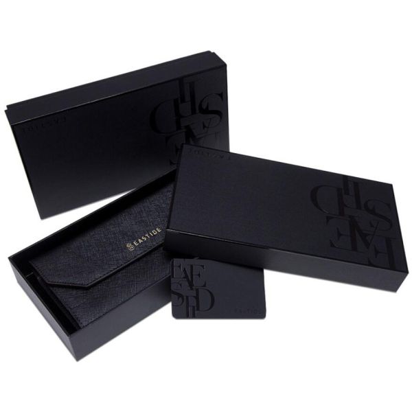 Custom Luxury UV Logo Printed Men'S Gift Wallet Box Packaging