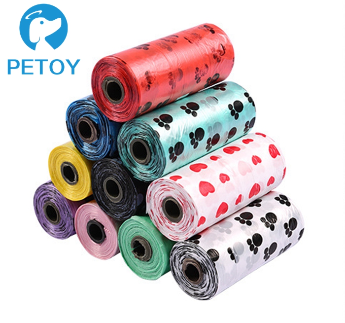 Bone Shape Plastic Environmentally Friendly Dog Poop Bags Custom Printing